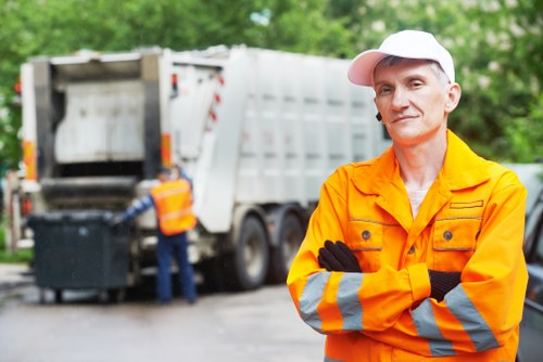 Clapham business waste removal team in action